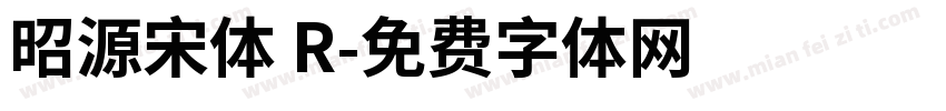 昭源宋体 R字体转换